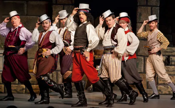 pirates performing on stage